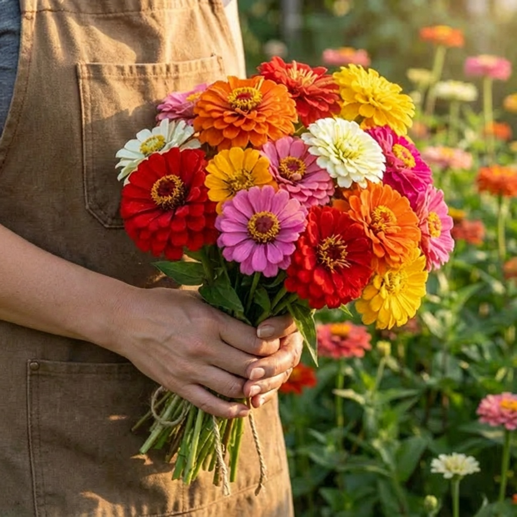 Sunshine Mix Zinnia Flowers.jpg